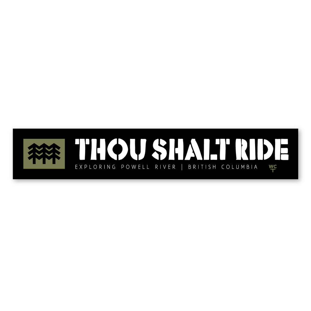 Thou Shalt Ride Decal - Olive